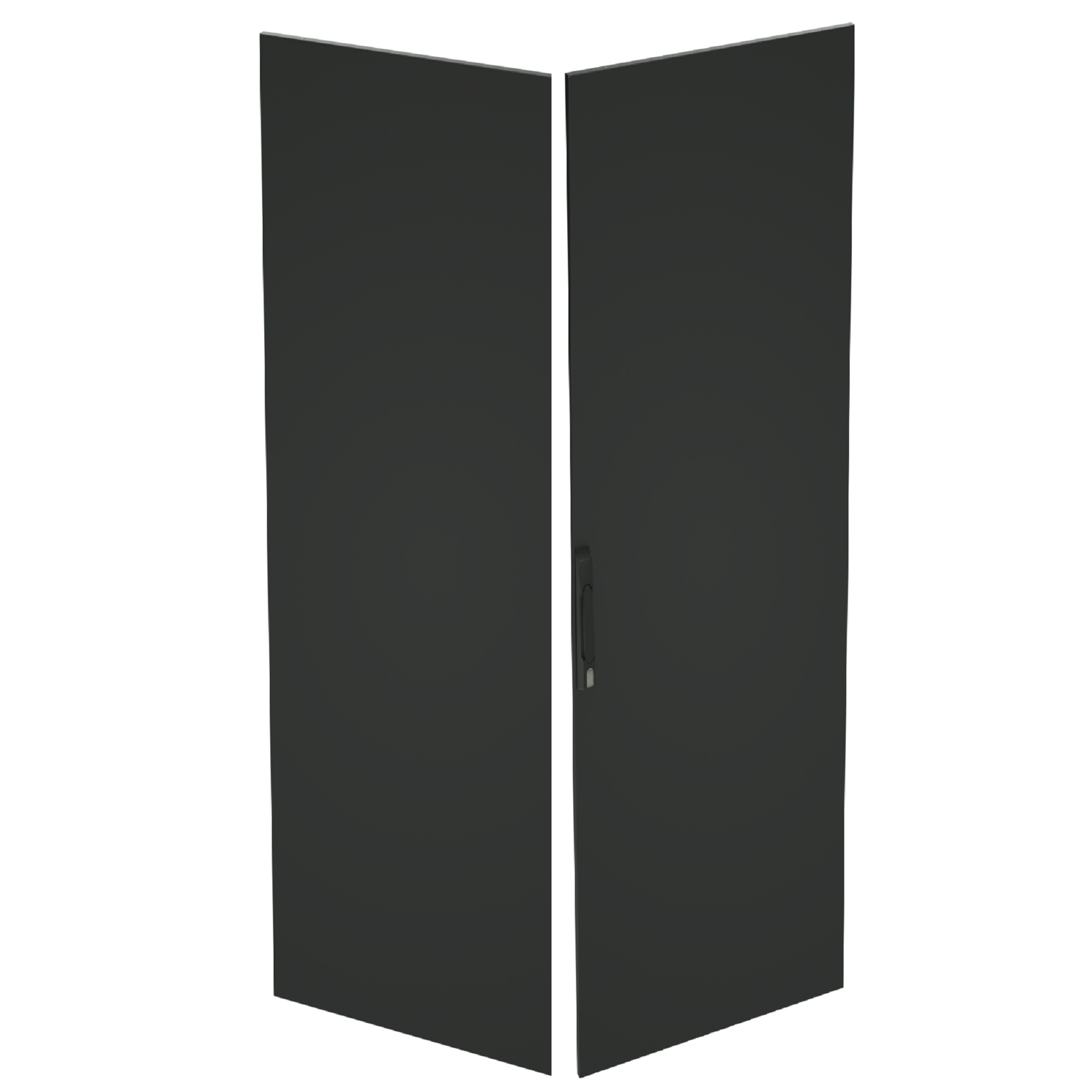 Дверь сплошная двухстворчатая для IT-CQE 2200 x 800 RAL7035