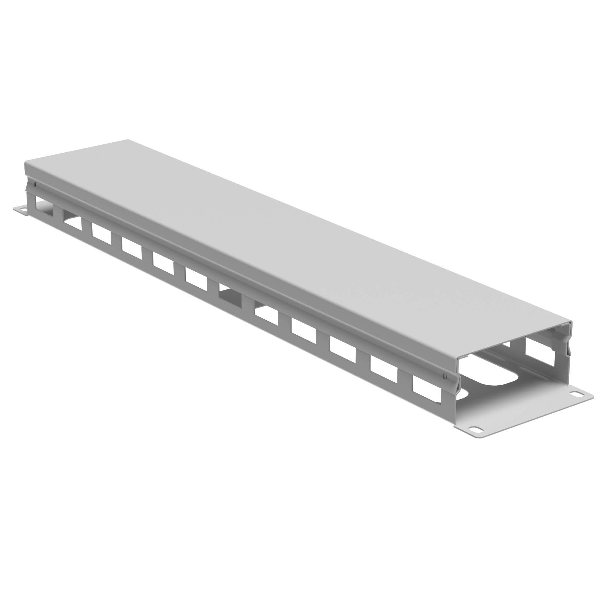 Организатор кабельный с крыш/отв 19" 2U, 40 мм RAL7035