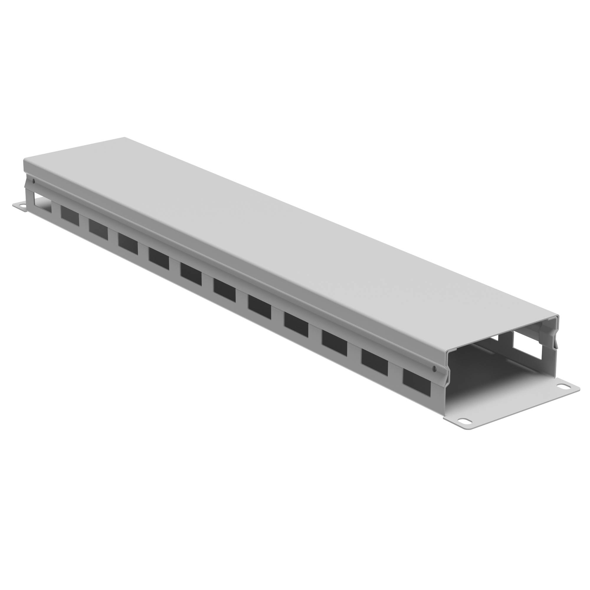 Организатор кабельный с крыш/отв 19" 2U, 40 мм RAL7035