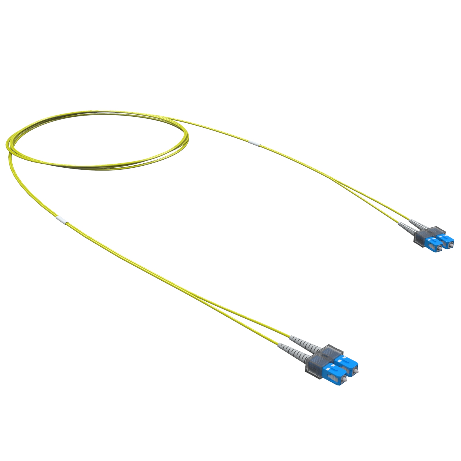 Оптический коммутационный шнур двухволоконный (Duplex) SC/UPC-SC/UPC, 9/125 (OS2), 1 м