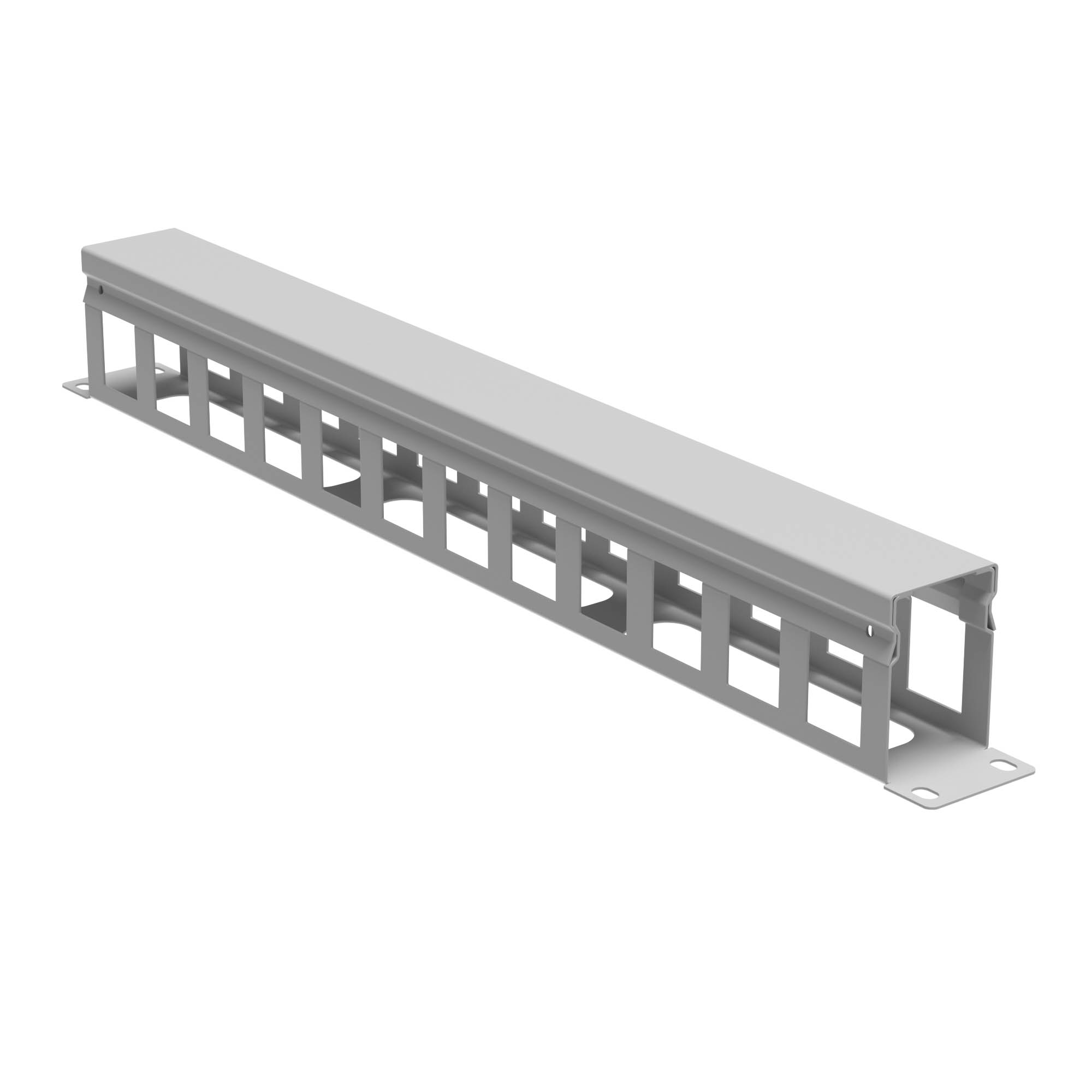 Организатор кабельный с крыш/отв 19" 1U, 60 мм RAL7035