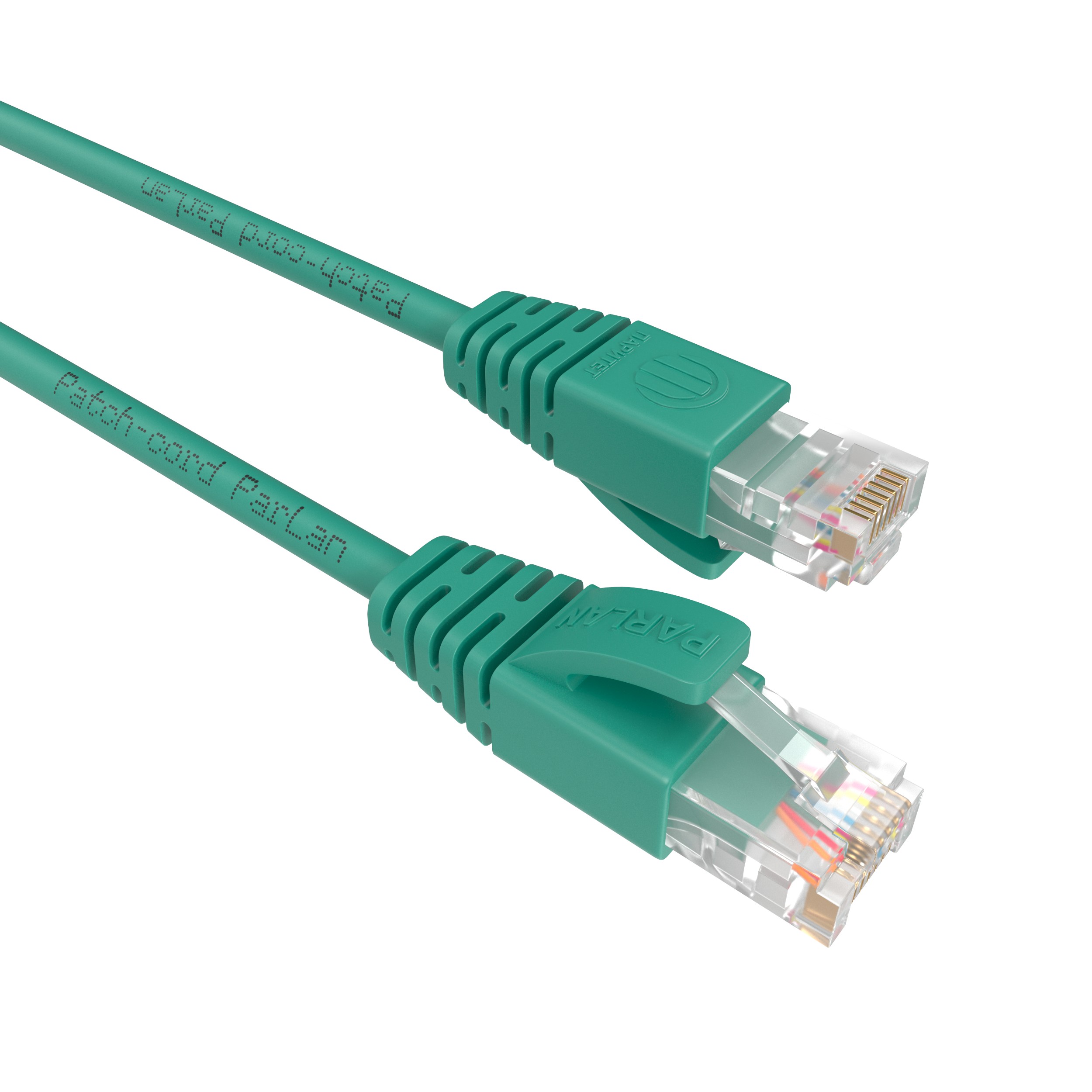 Шнур коммутационный Patch-cord ParLan U/UTP Cat 5e ZH 4х2х0,60 Flex RJ45-RJ45 TQ 0,15m бирюзовый (патч-корд)