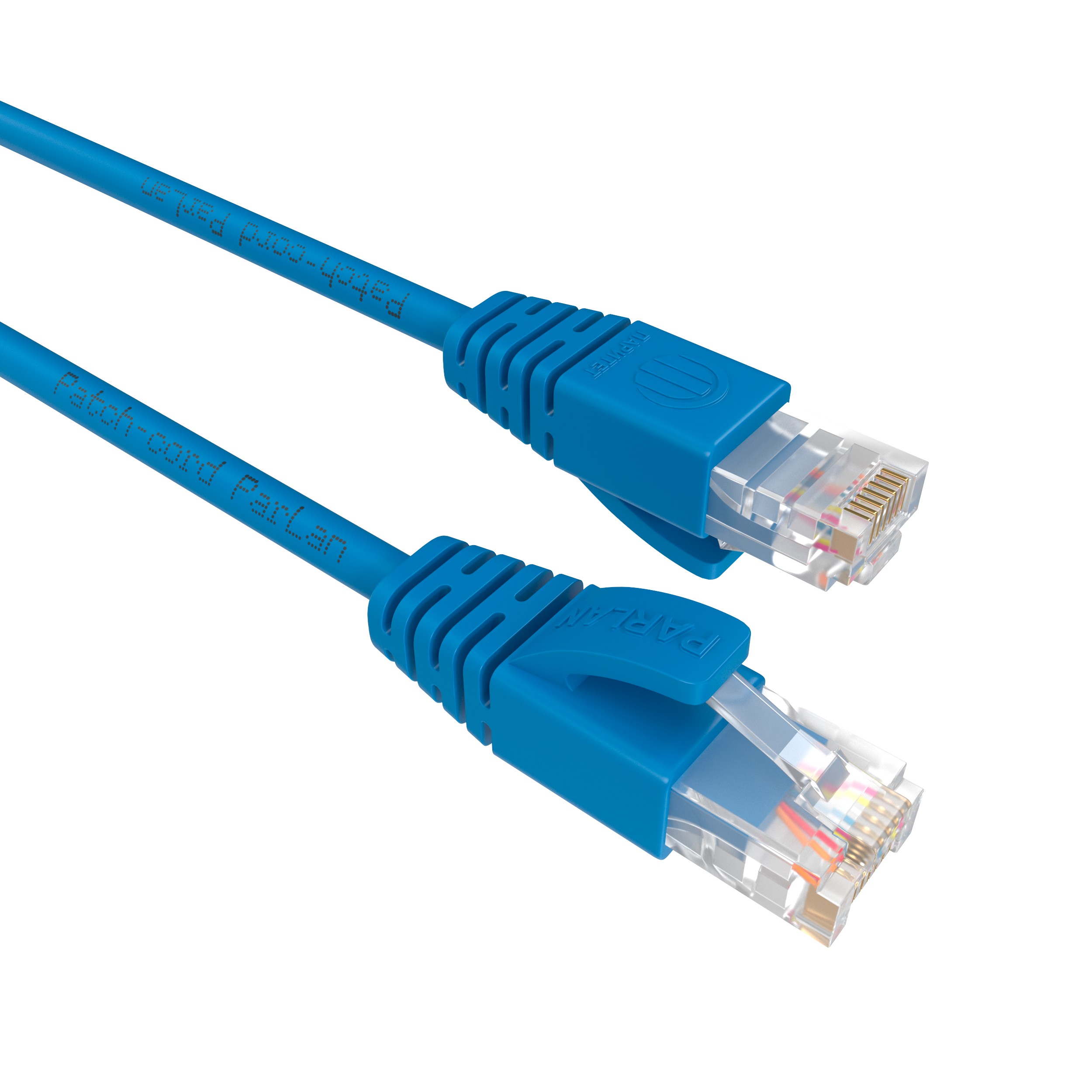 Шнур коммутационный Patch-cord ParLan U/UTP Cat 5e ZH 4х2х0,60 Flex RJ45-RJ45 BU 0,15m синий (патч-корд)
