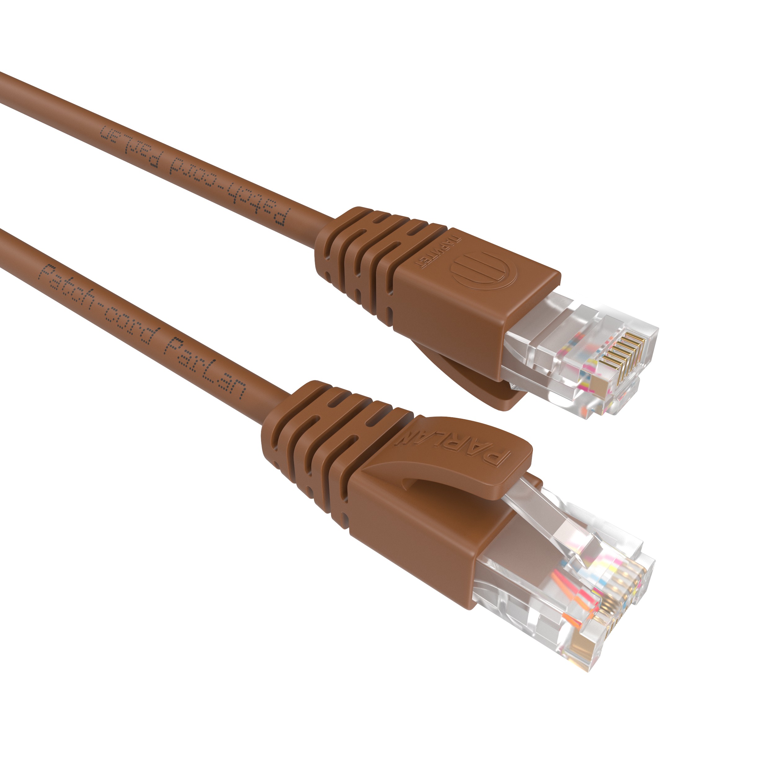 Шнур коммутационный Patch-cord ParLan U/UTP Cat 5e ZH 4х2х0,60 Flex RJ45-RJ45 BN 0,15m коричневый (патч-корд)