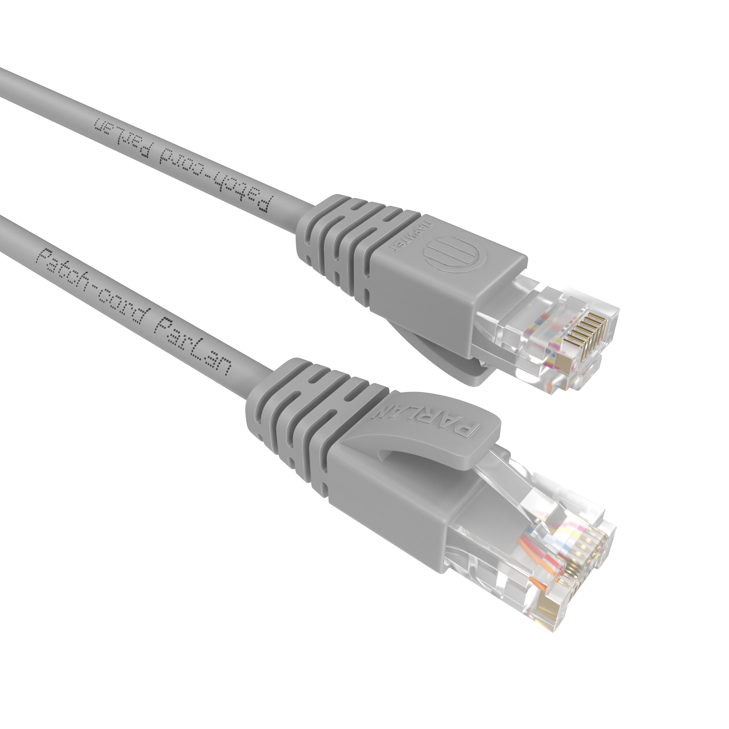 Шнур коммутационный Patch-cord ParLan U/UTP Cat 5e ZH 4х2х0,60 Flex RJ45-RJ45 GY 0,15m серый (патч-корд)