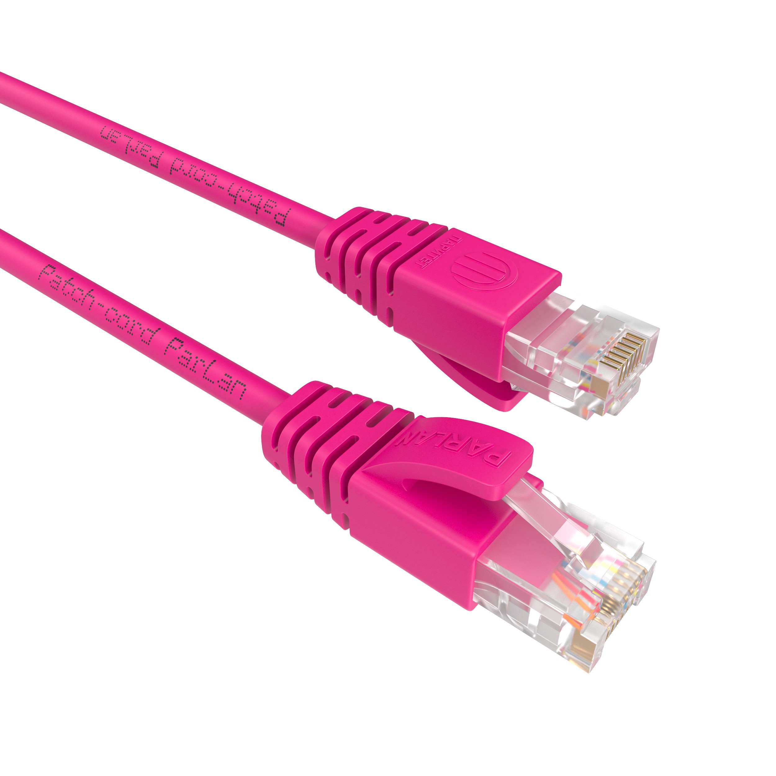 Шнур коммутационный Patch-cord ParLan U/UTP Cat 5e ZH 4х2х0,60 Flex RJ45-RJ45 PK 0,15m розовый (патч-корд)