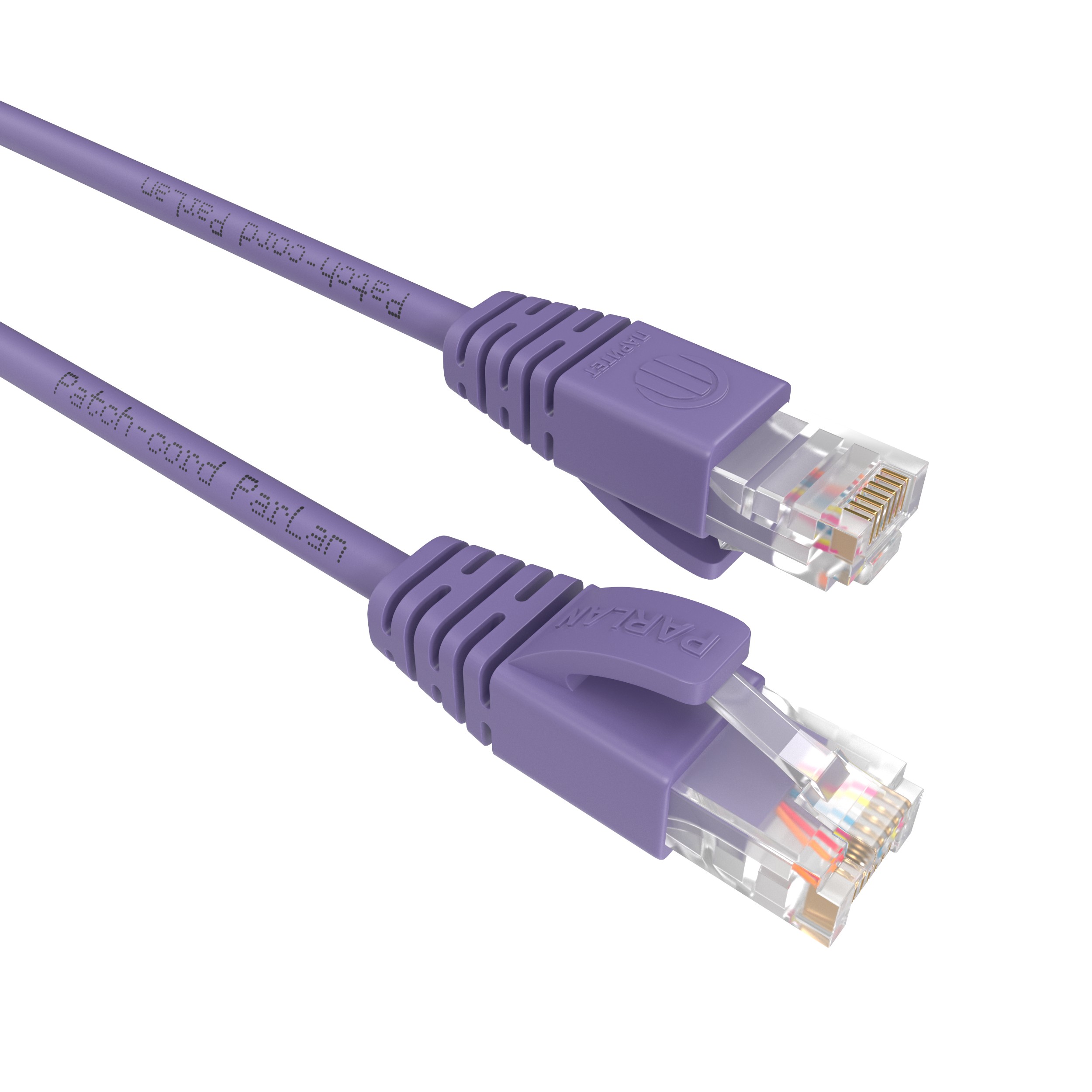 Шнур коммутационный Patch-cord ParLan U/UTP Cat 5e ZH 4х2х0,60 Flex RJ45-RJ45 VT 0,15m фиолетовый (патч-корд)