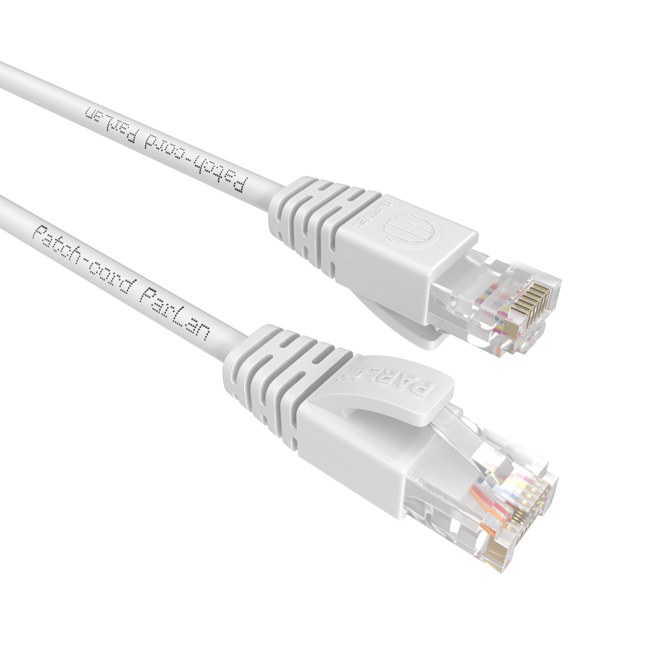 Шнур коммутационный Patch-cord ParLan U/UTP Cat 5e ZH 4х2х0,60 Flex RJ45-RJ45 WH 0,15m белый (патч-корд)