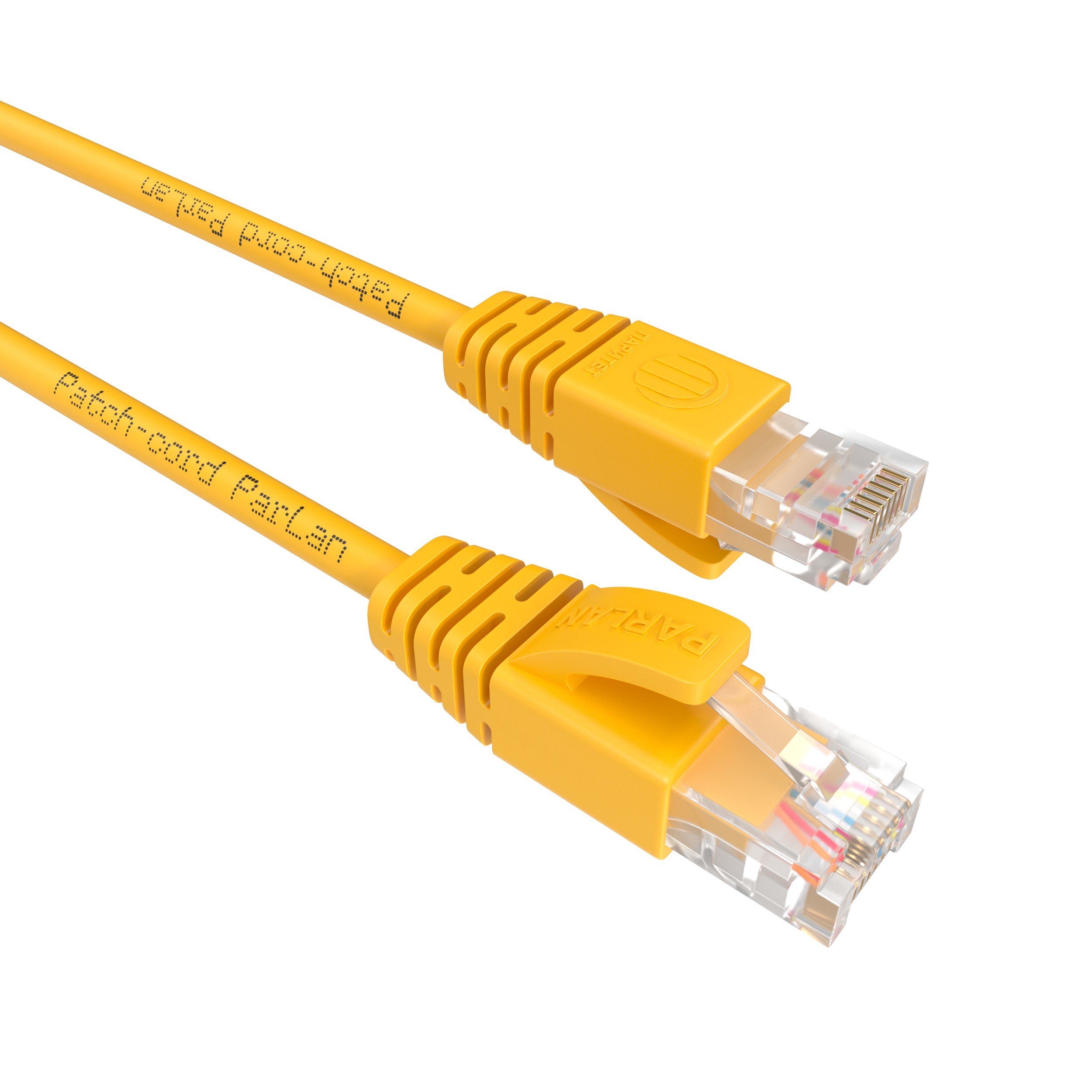 Шнур коммутационный Patch-cord ParLan U/UTP Cat 5e ZH 4х2х0,60 Flex RJ45-RJ45 YE 0,15m желтый (патч-корд)