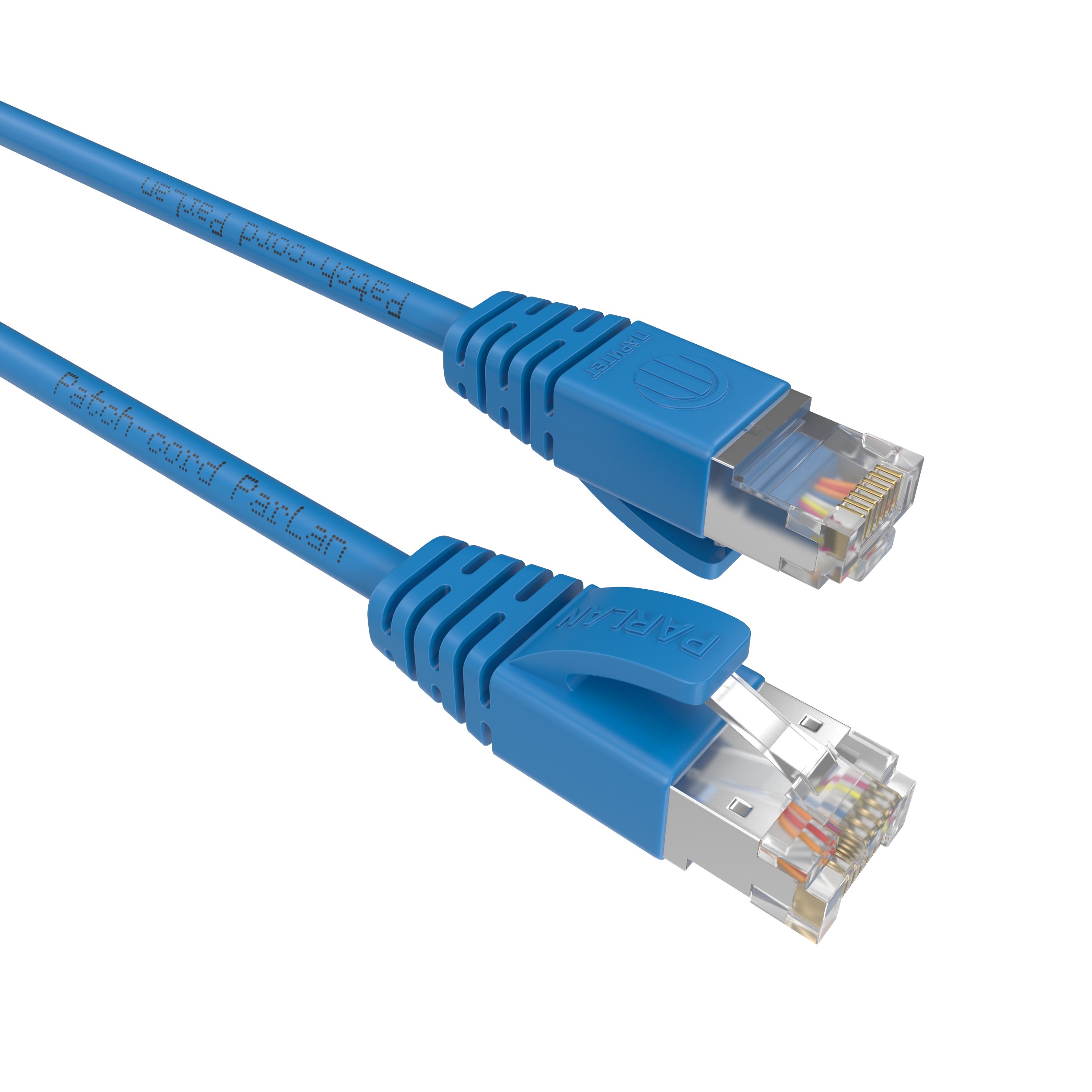 Шнур коммутационный Patch-cord ParLan F/UTP Cat 5e PVC 4х2х0,48 Flex RJ45-RJ45 BU 0,15m синий (патч-корд)