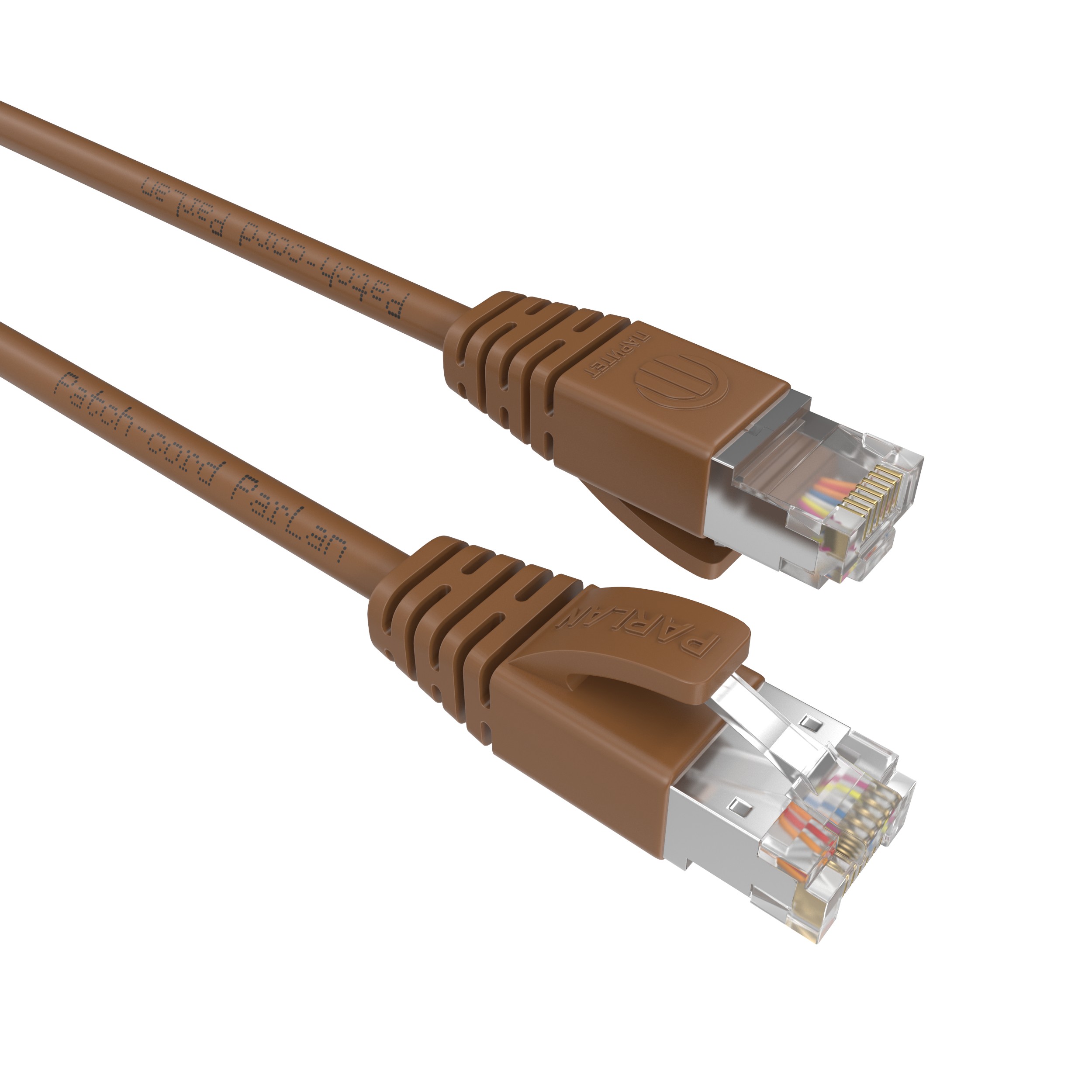 Шнур коммутационный Patch-cord ParLan F/UTP Cat 5e PVC 4х2х0,48 Flex RJ45-RJ45 BN 0,15m коричневый (патч-корд)