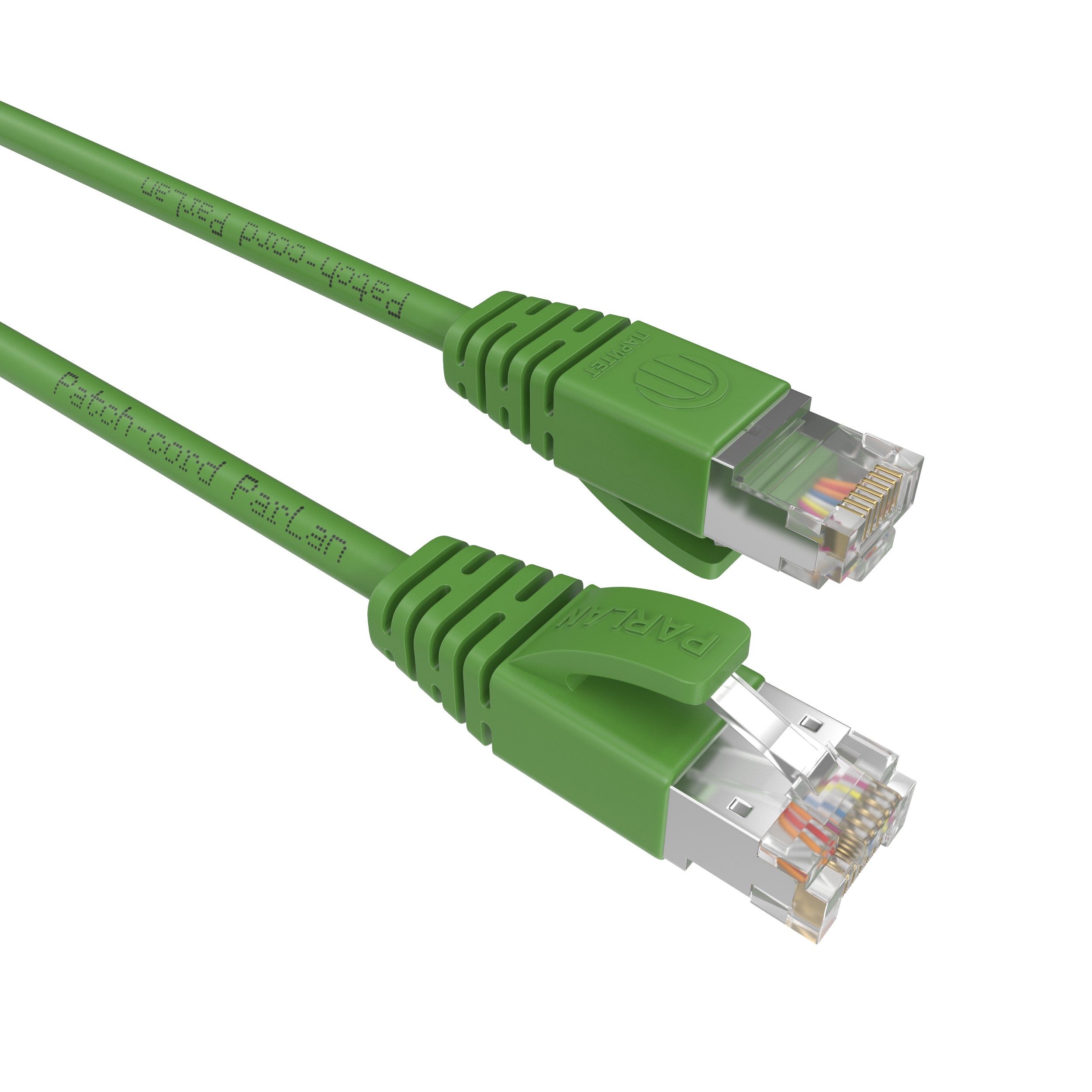 Шнур коммутационный Patch-cord ParLan F/UTP Cat 5e PVC 4х2х0,48 Flex RJ45-RJ45 GN 0,15m зеленый (патч-корд)