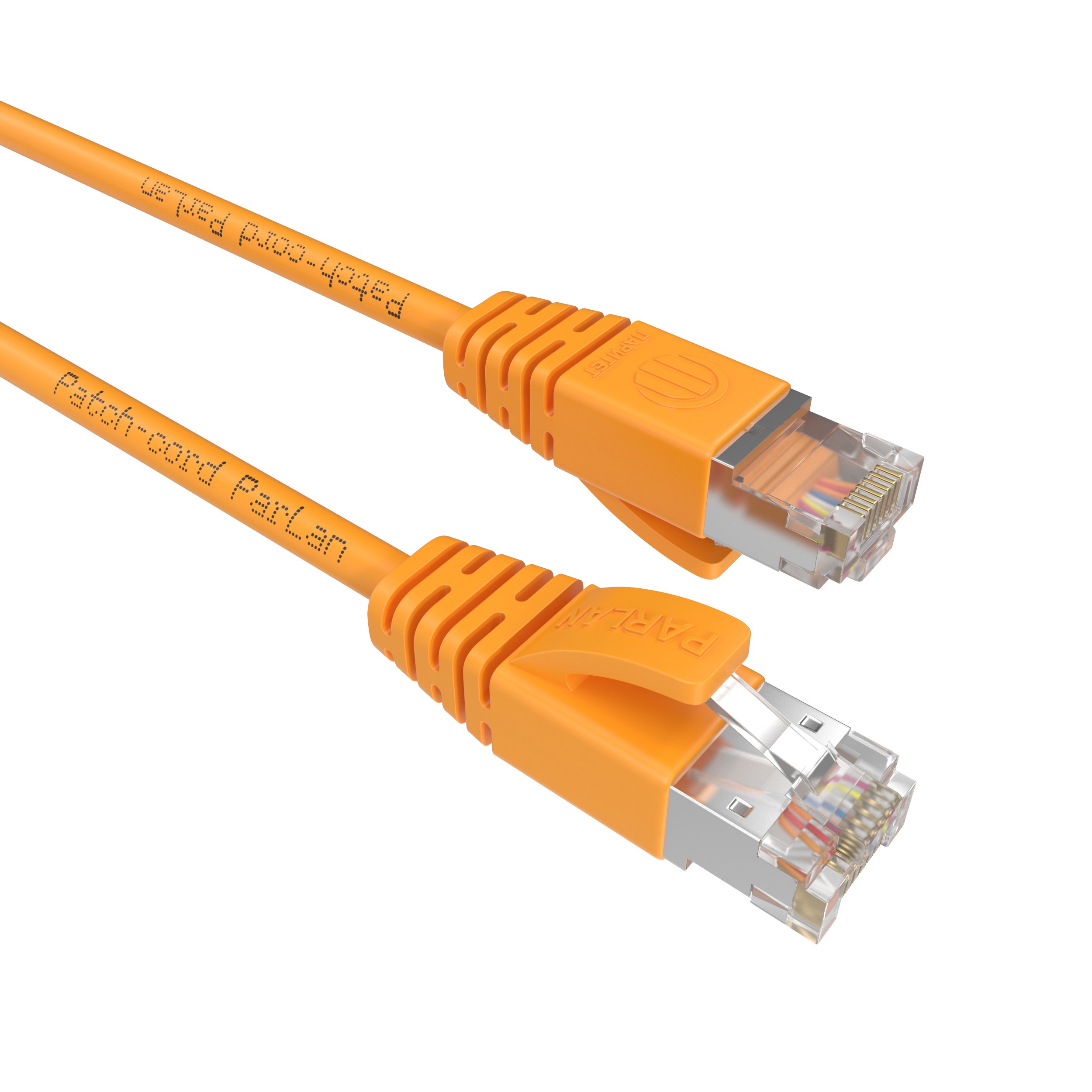 Шнур коммутационный Patch-cord ParLan F/UTP Cat 5e PVC 4х2х0,48 Flex RJ45-RJ45 OG 0,15m оранжевый (патч-корд)
