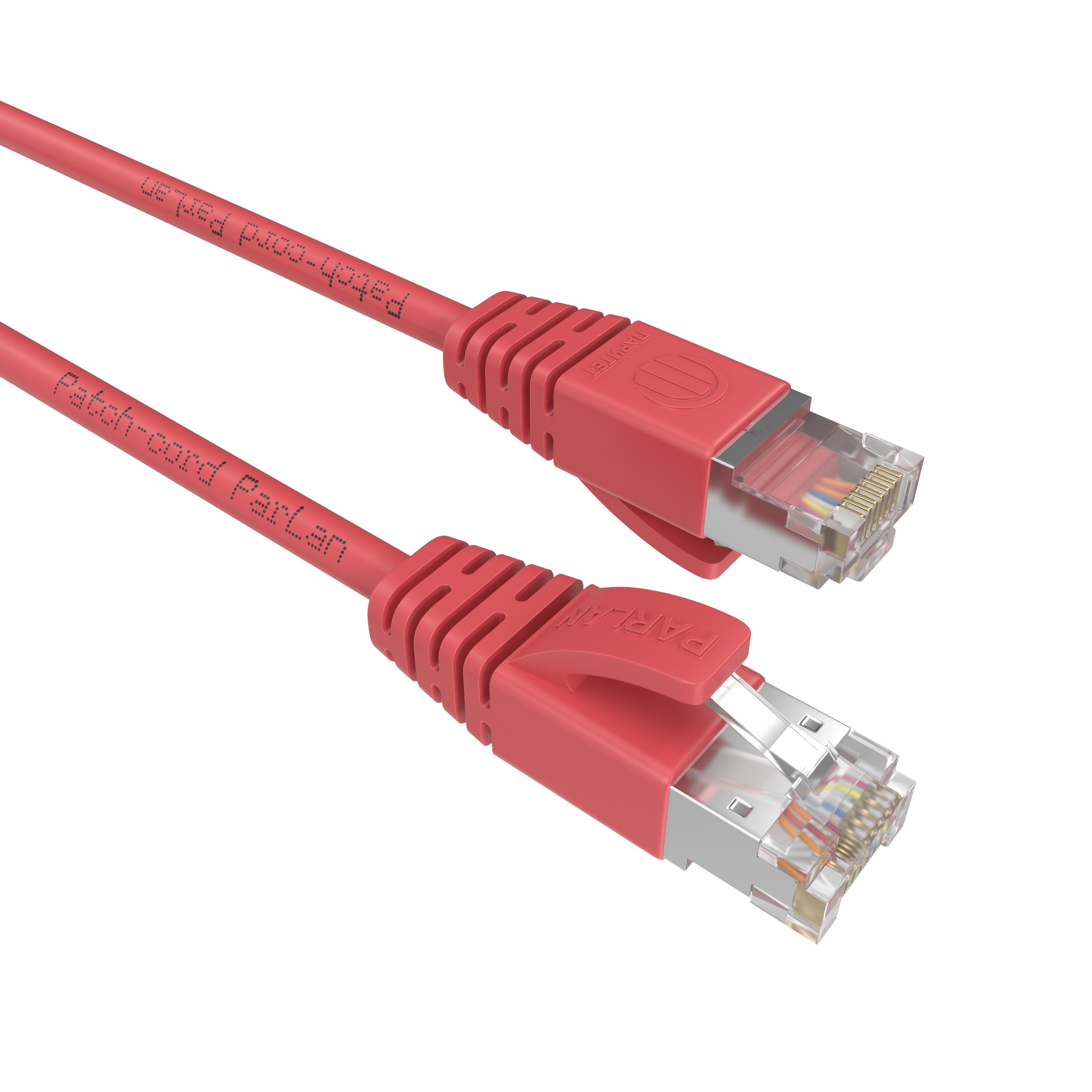 Шнур коммутационный Patch-cord ParLan F/UTP Cat 5e PVC 4х2х0,48 Flex RJ45-RJ45 RD 0,15m красный (патч-корд)