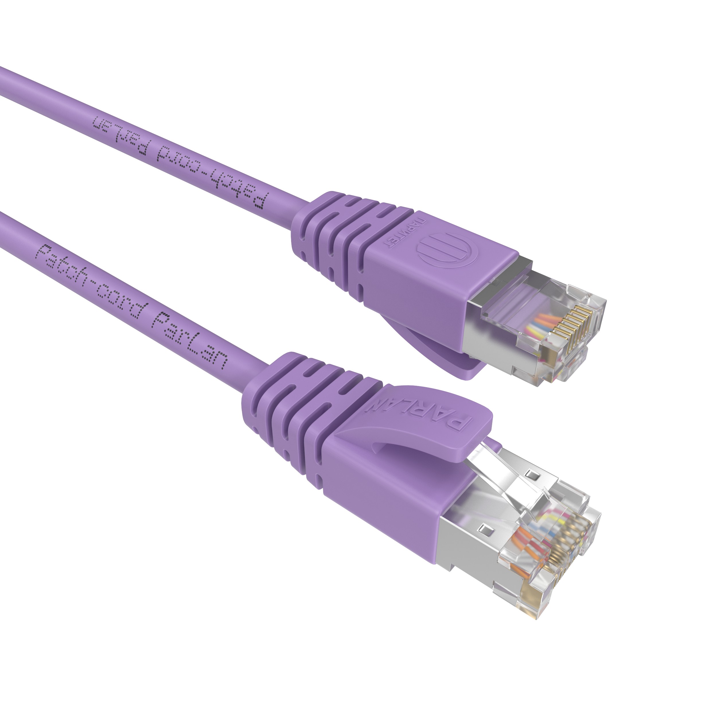 Шнур коммутационный Patch-cord ParLan F/UTP Cat 5e PVC 4х2х0,48 Flex RJ45-RJ45 VT 0,15m фиолетовый (патч-корд)
