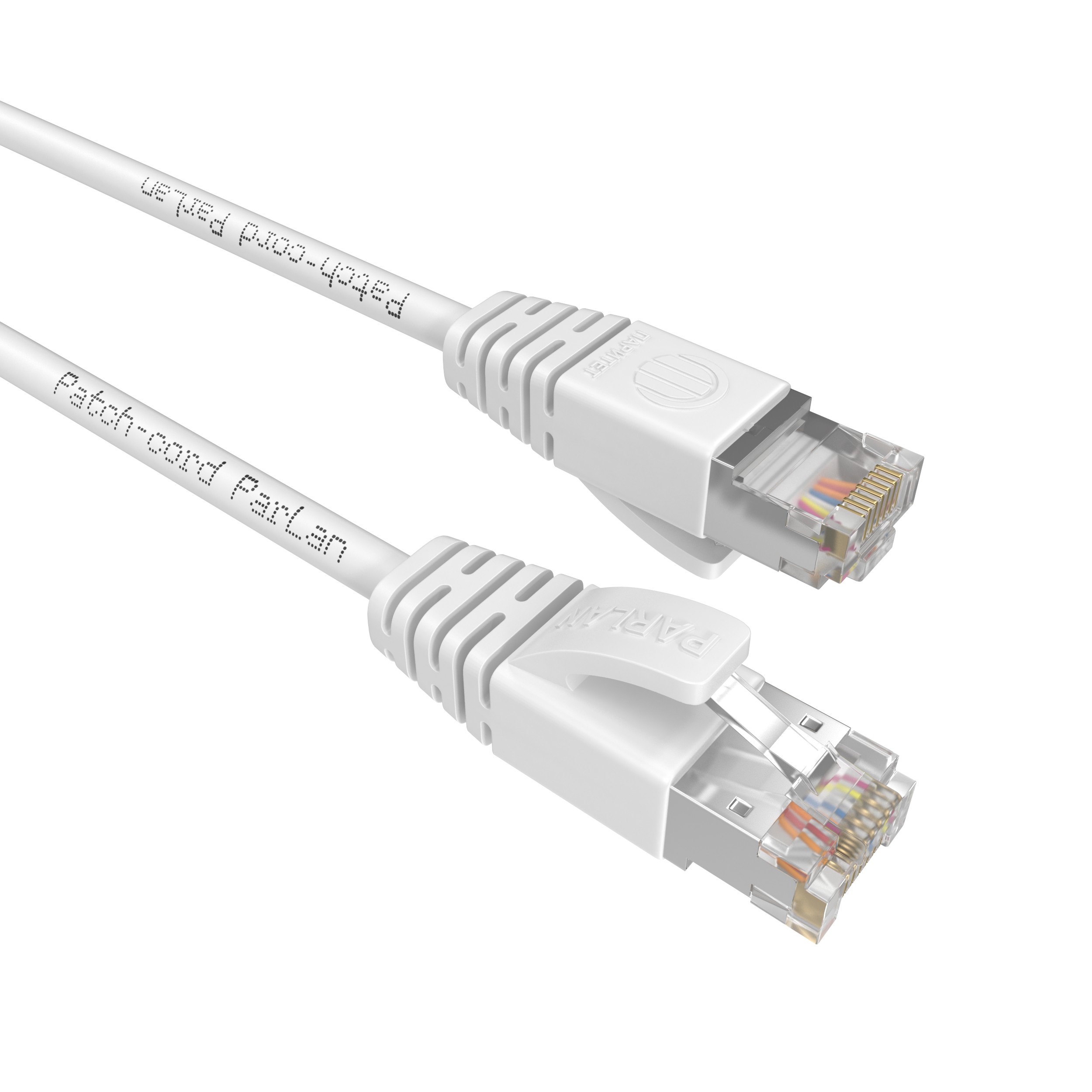 Шнур коммутационный Patch-cord ParLan F/UTP Cat 5e ZH 4х2х0,48 Flex RJ45-RJ45 WH 0,15m белый (патч-корд)