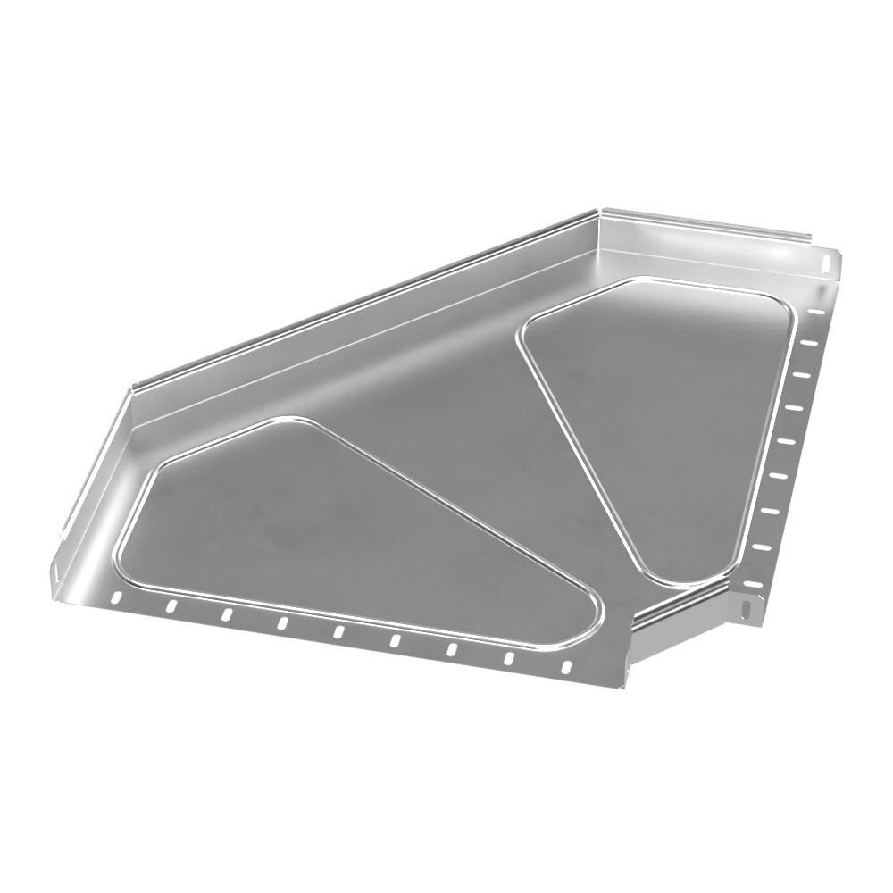 Угол горизонтальный 90 градусов Стандарт INOX (AISI 304) 500х50 (0,8 мм) Промрукав