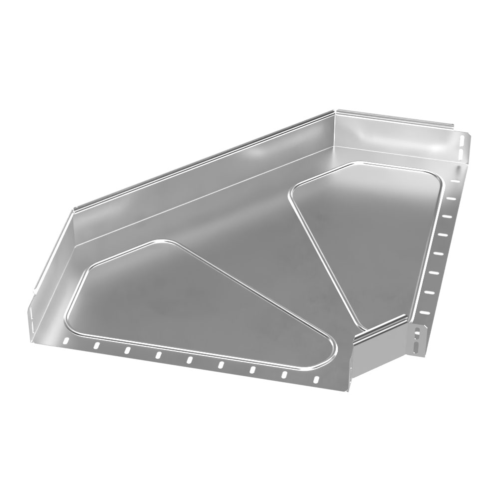 Угол горизонтальный 90 градусов Стандарт INOX (AISI 304) 500х80 (0,8 мм) Промрукав