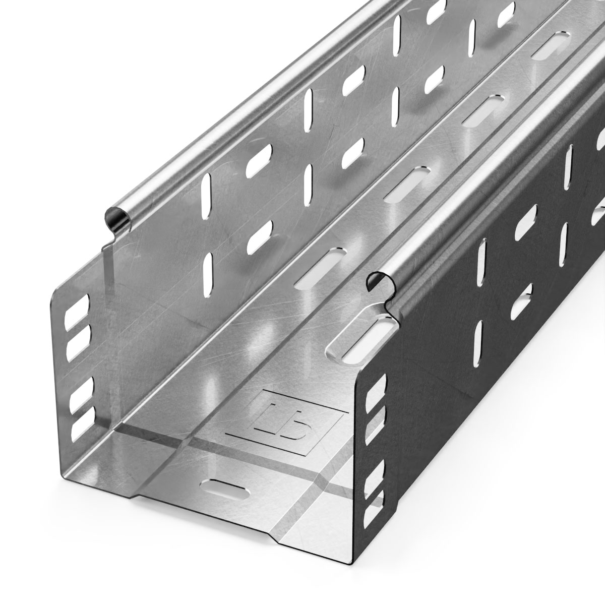 Лоток перфорированный Стандарт INOX (AISI 304) 100х80х3000 (0,8 мм) (3 м/уп) Промрукав