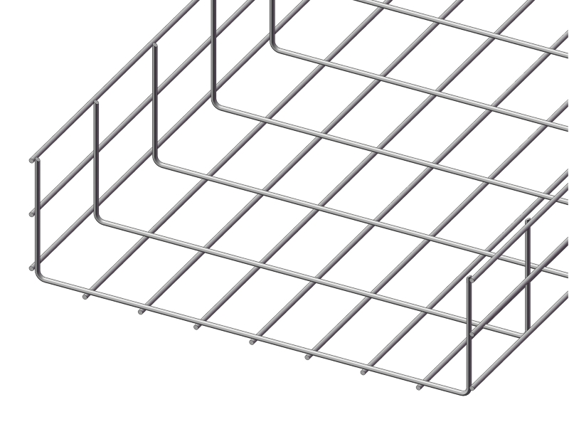Лоток проволочный 600х80х3000 INOX (AISI 304) (3 м/уп) Промрукав