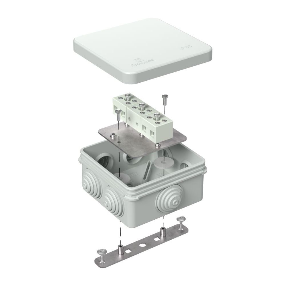Коробка огнестойкая для о/п 40-0210-FR6.0-6 Е15-Е120 RAL7035 80х80х40 (44 шт/кор) Промрукав