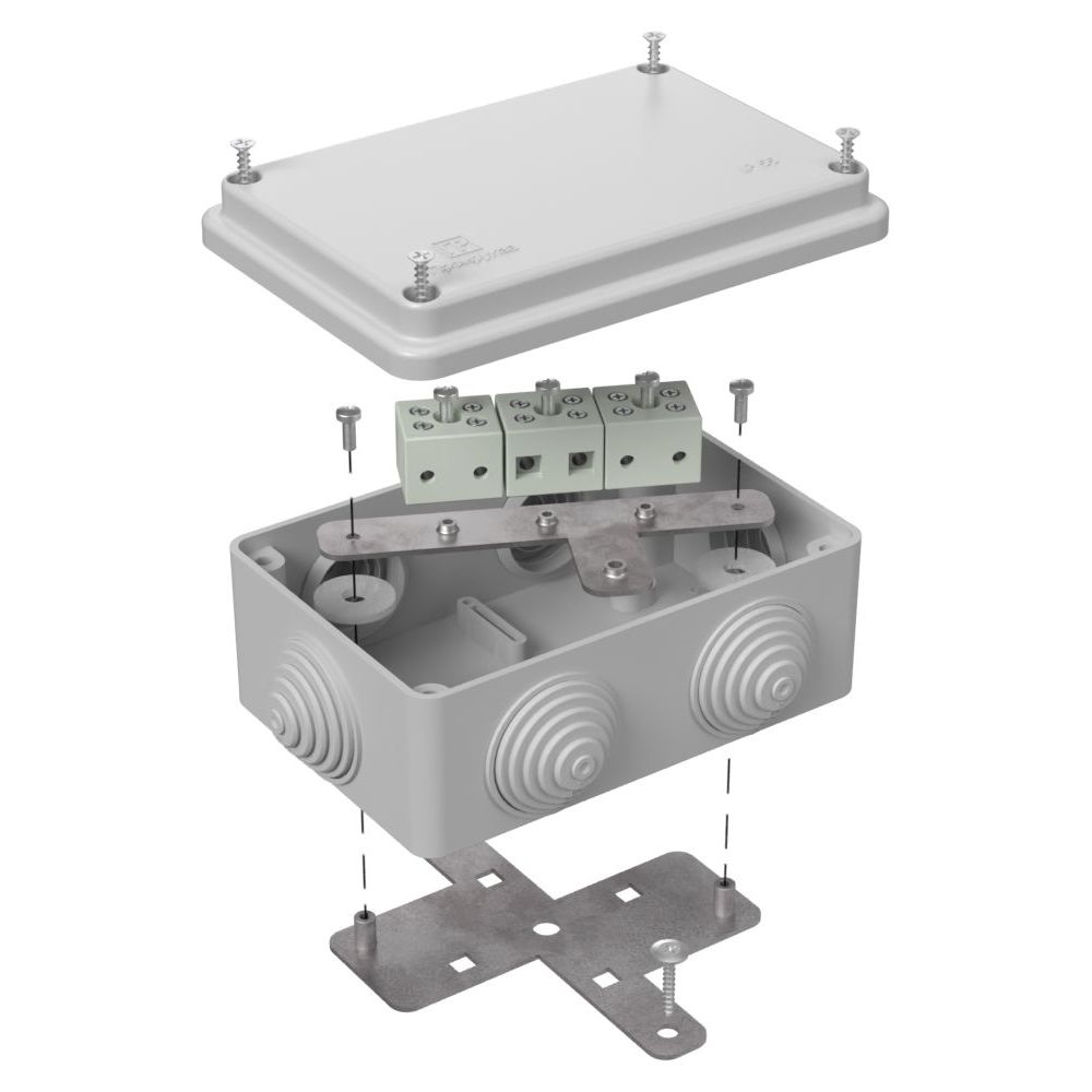 Коробка огнестойкая для о/п 40-0340-FR6.0-6 Е15-Е120 RAL7035 120х80х50 (23 шт/кор) Промрукав