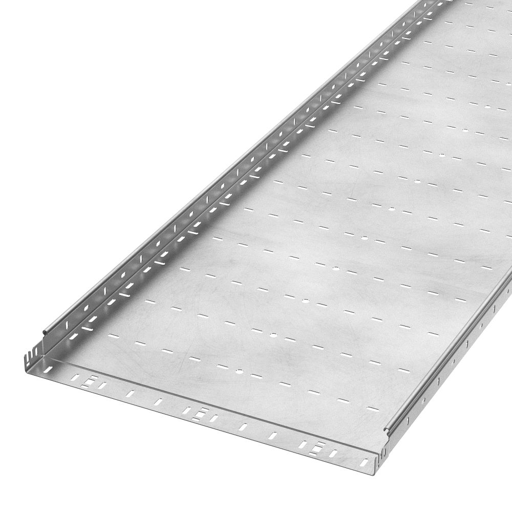 Лоток перфорированный Профи INOX (AISI 304) 600х50х3000 (2,0 мм) (6 м/уп) Промрукав