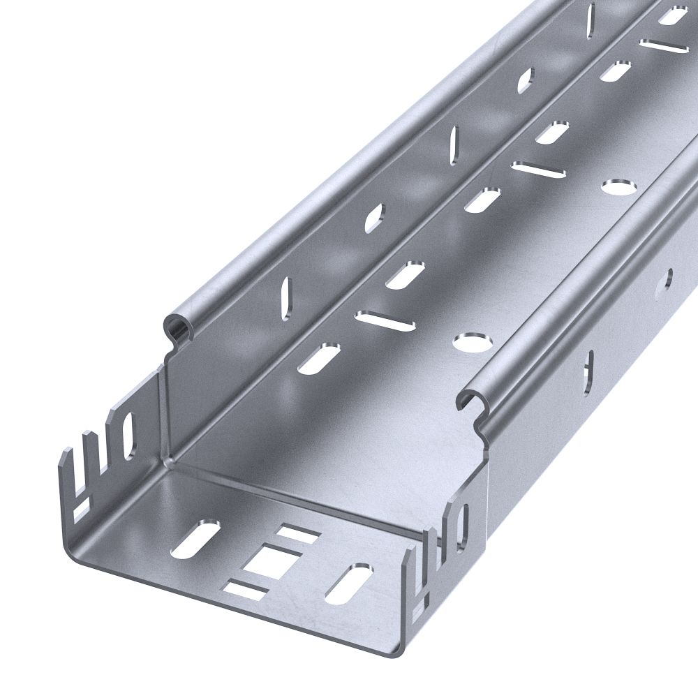 Лоток перфорированный Профи INOX (AISI 316) 100х50х3000 (2,0 мм) (6 м/уп) Промрукав