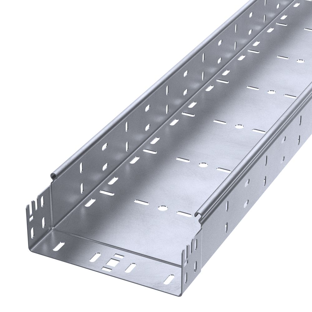 Лоток перфорированный Профи INOX (AISI 316) 200х80х3000 (2,0 мм) (6 м/уп) Промрукав