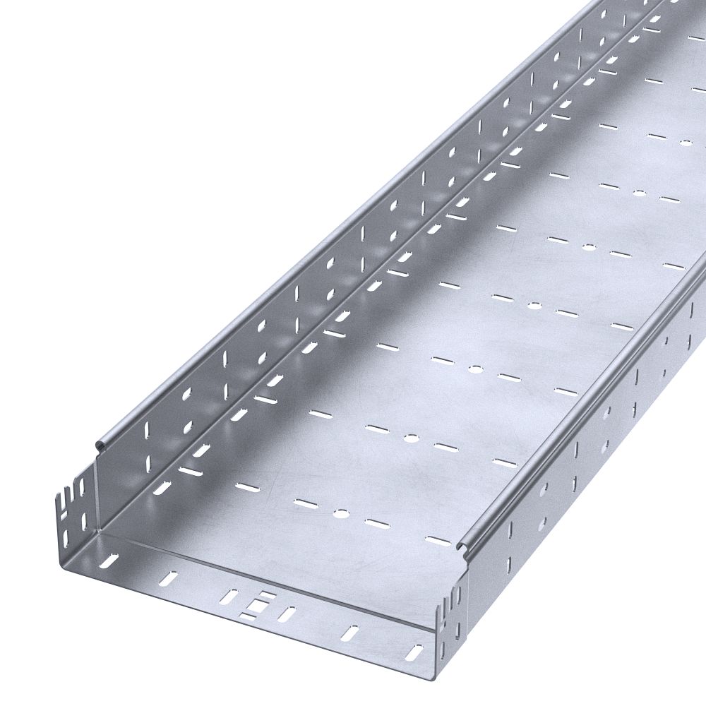 Лоток перфорированный Профи INOX (AISI 316) 300х80х3000 (2,0 мм) (6 м/уп) Промрукав