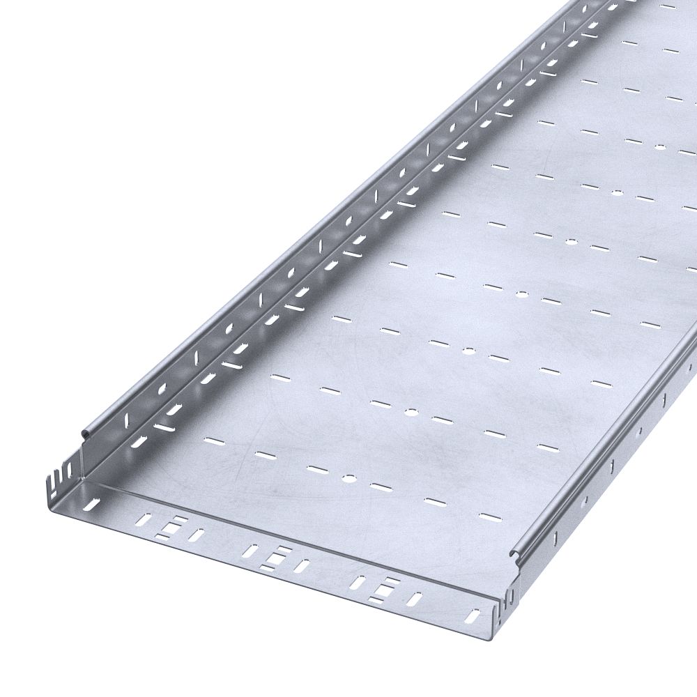Лоток перфорированный Профи INOX (AISI 316) 400х50х3000 (1,5 мм) (6 м/уп) Промрукав