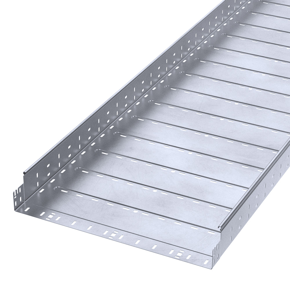 Лоток перфорированный Профи INOX (AISI 316) 600х100х3000 (1,2 мм) (6 м/уп) Промрукав