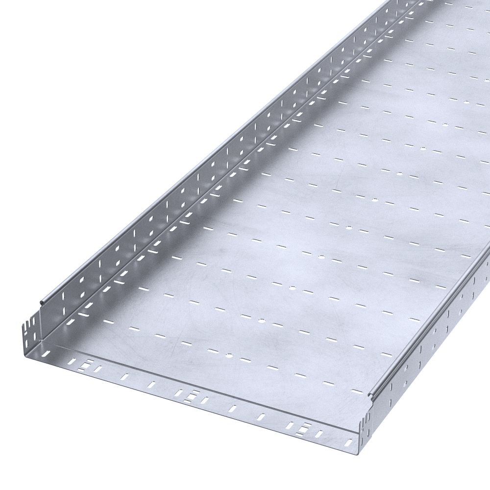 Лоток перфорированный Профи INOX (AISI 316) 600х80х3000 (2,0 мм) (6 м/уп) Промрукав