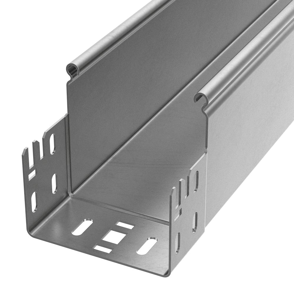 Лоток неперфорированный Профи INOX (AISI 304) 100х100х3000 (2,0 мм) (6 м/уп) Промрукав