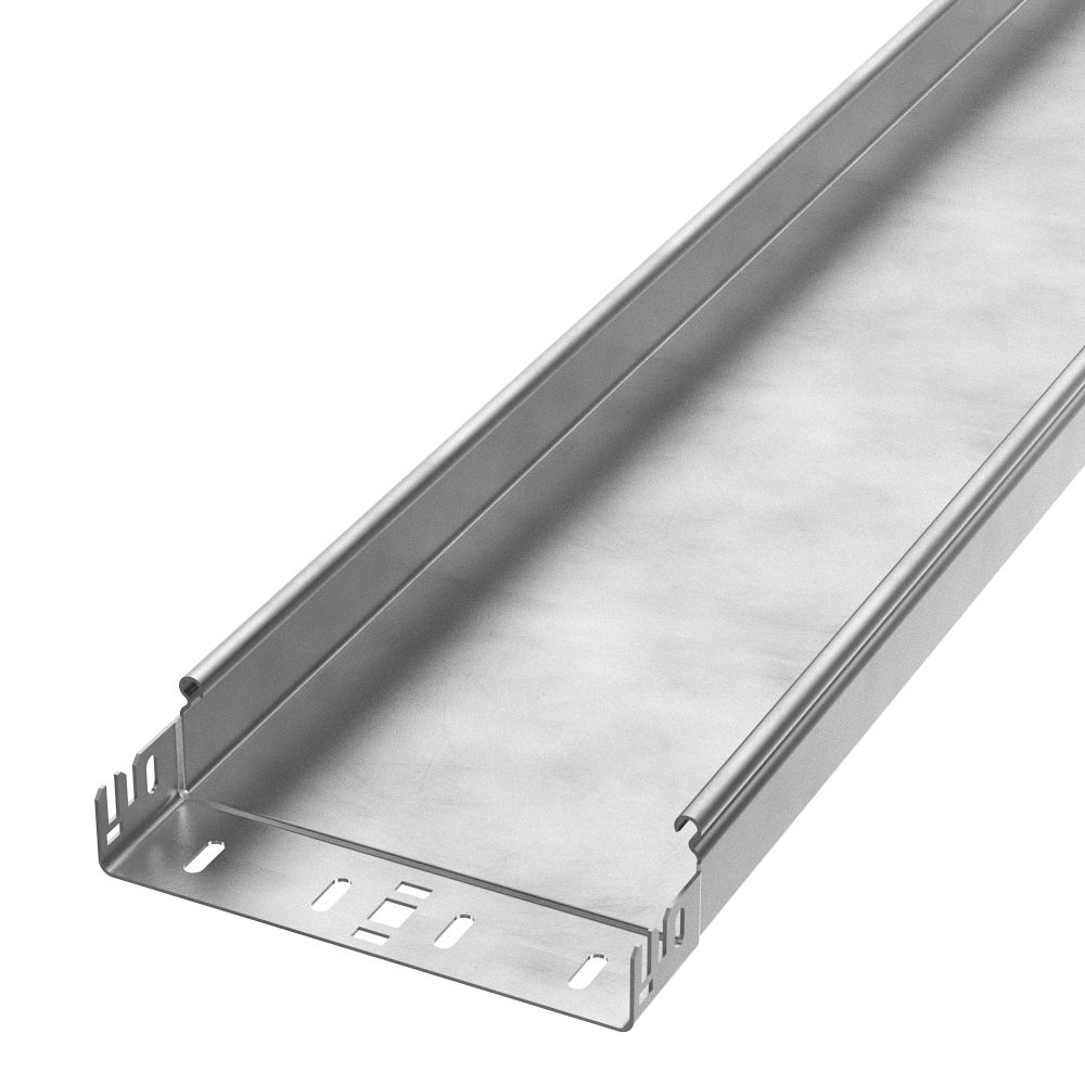 Лоток неперфорированный Профи INOX (AISI 304) 200х50х6000 (2,0 мм) (12 м/уп) Промрукав