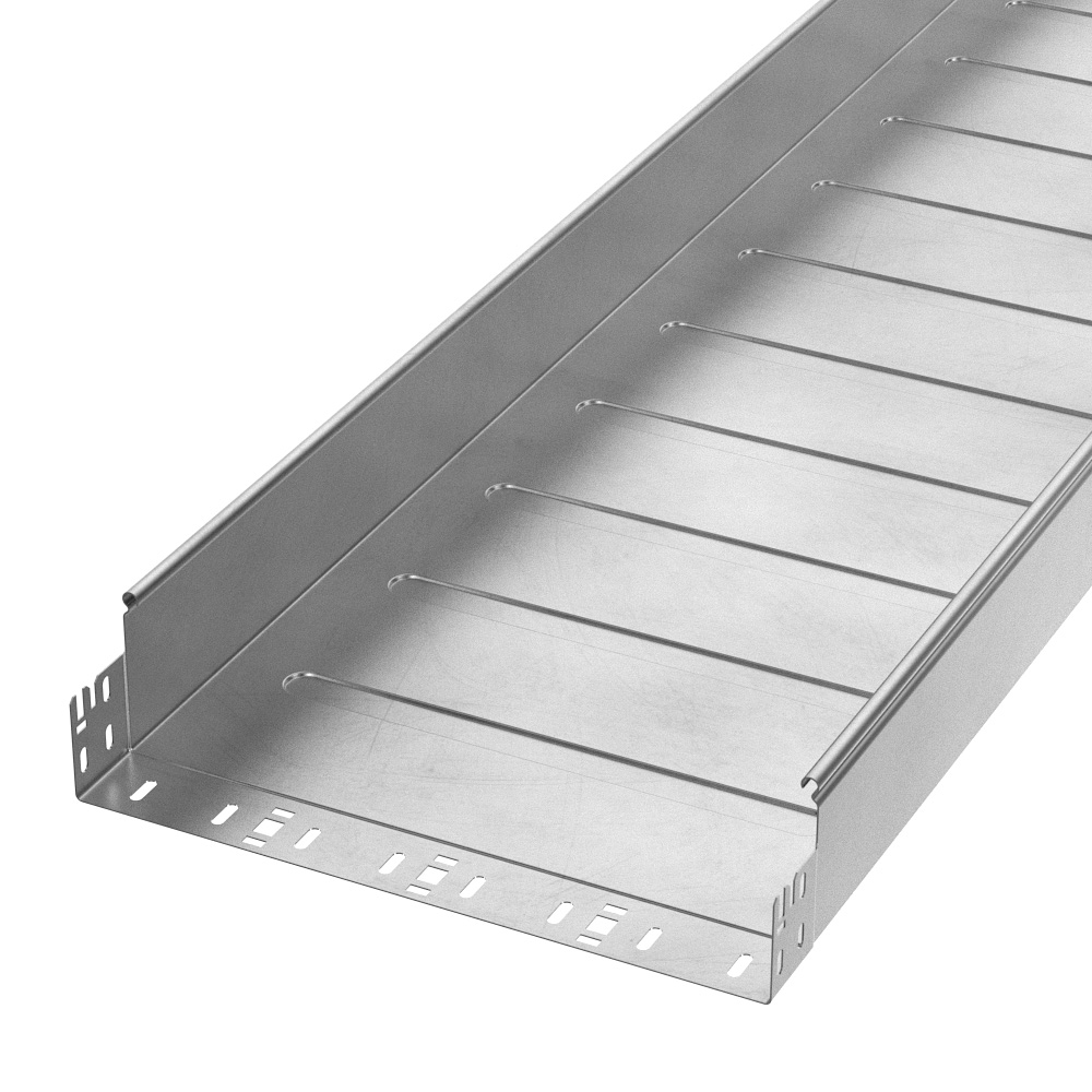 Лоток неперфорированный Профи INOX (AISI 304) 400х100х3000 (1,2 мм) (6 м/уп) Промрукав