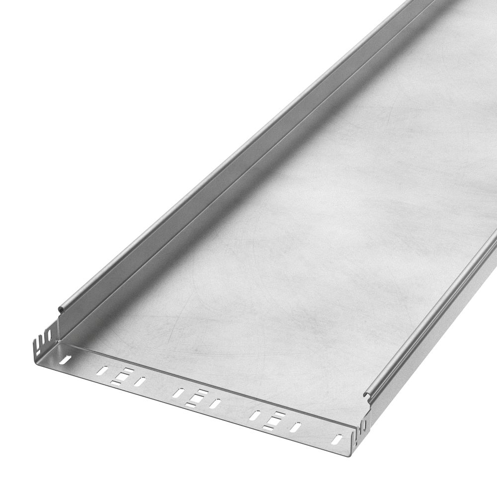 Лоток неперфорированный Профи INOX (AISI 304) 400х50х3000 (2,0 мм) (6 м/уп) Промрукав