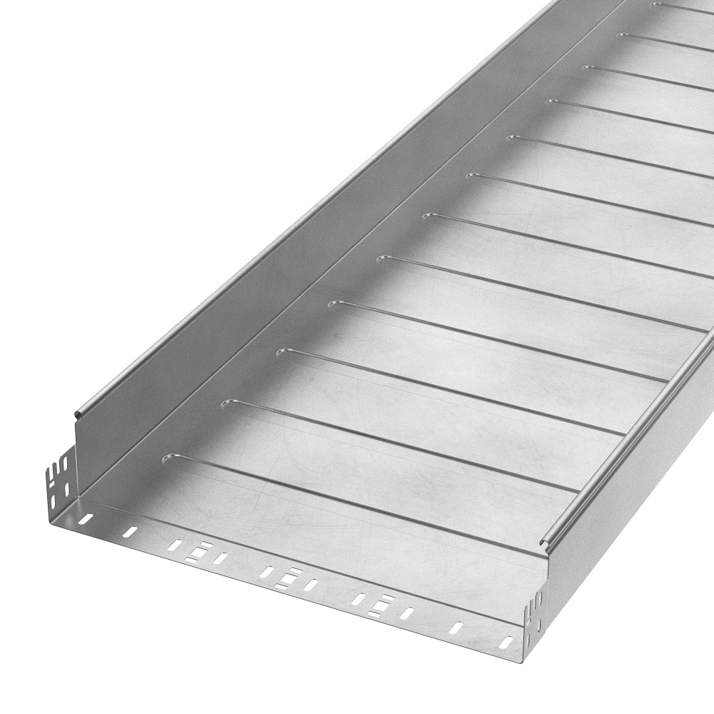 Лоток неперфорированный Профи INOX (AISI 304) 500х100х3000 (1,2 мм) (6 м/уп) Промрукав