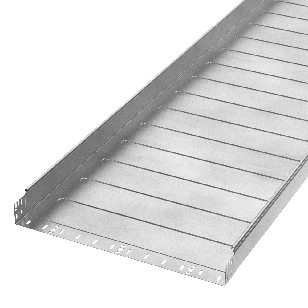 Лоток неперфорированный Профи INOX (AISI 304) 600х80х3000 (1,2 мм) (6 м/уп) Промрукав