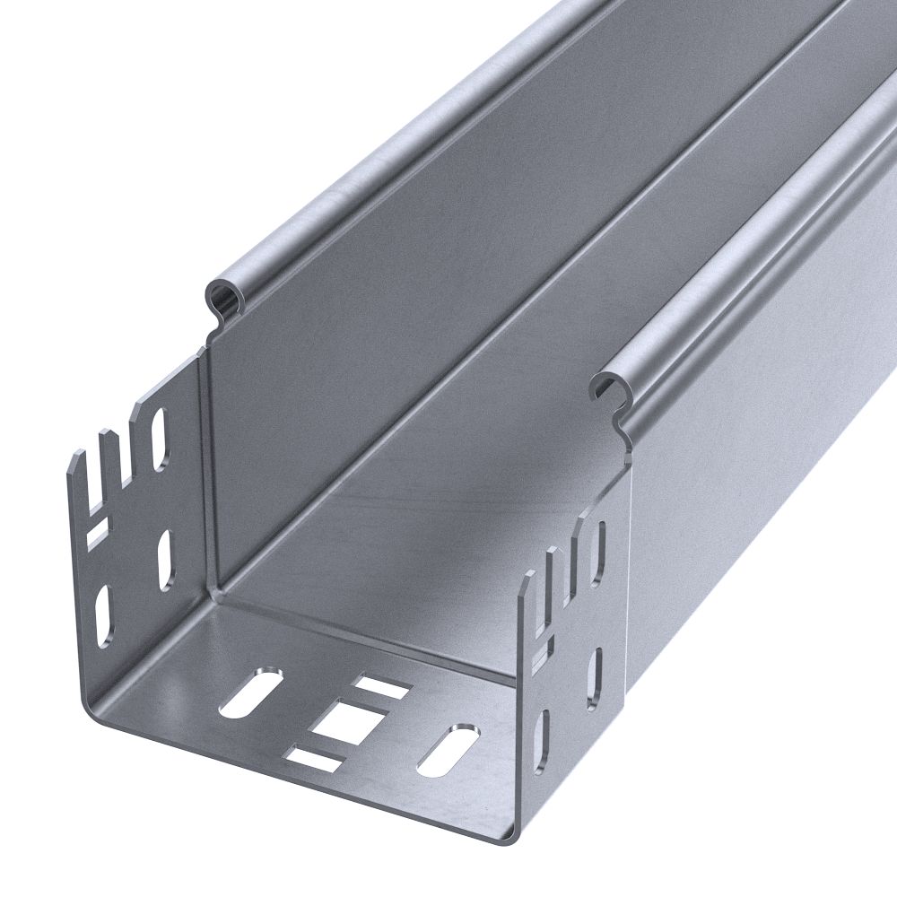 Лоток неперфорированный Профи INOX (AISI 316) 100х80х3000 (2,0 мм) (6 м/уп) Промрукав