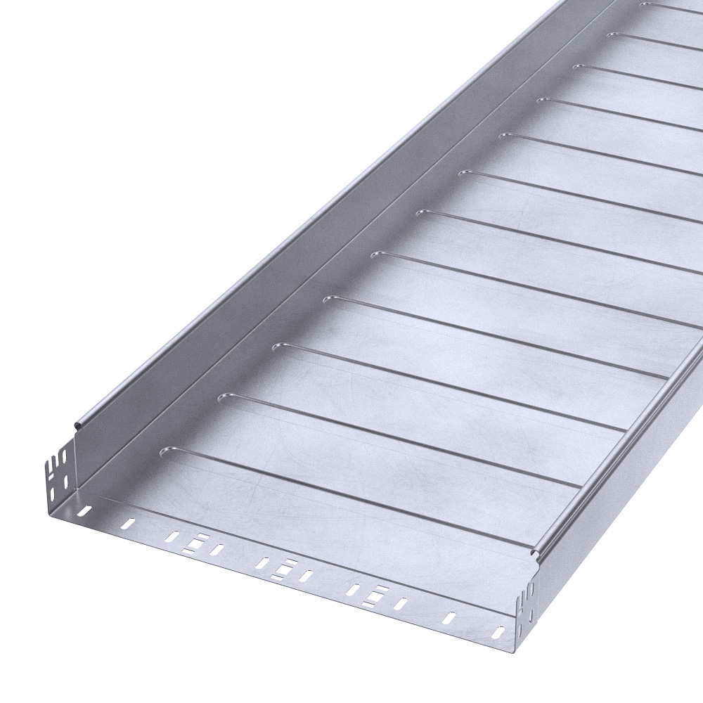 Лоток неперфорированный Профи INOX (AISI 316) 500х80х3000 (1,0 мм) (6 м/уп) Промрукав