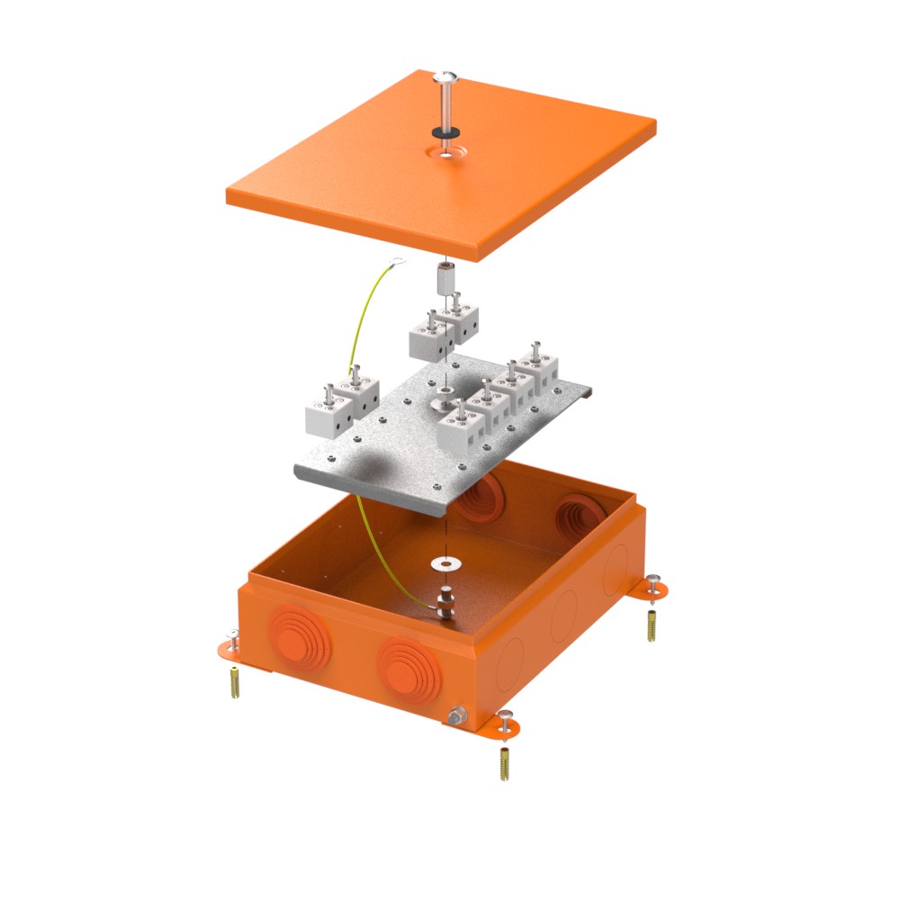 Коробка металлическая огнестойкая 70-0385-FR6.0-16 E15-E120 RAL2003 150x200x60 (6 шт/кор) Промрукав