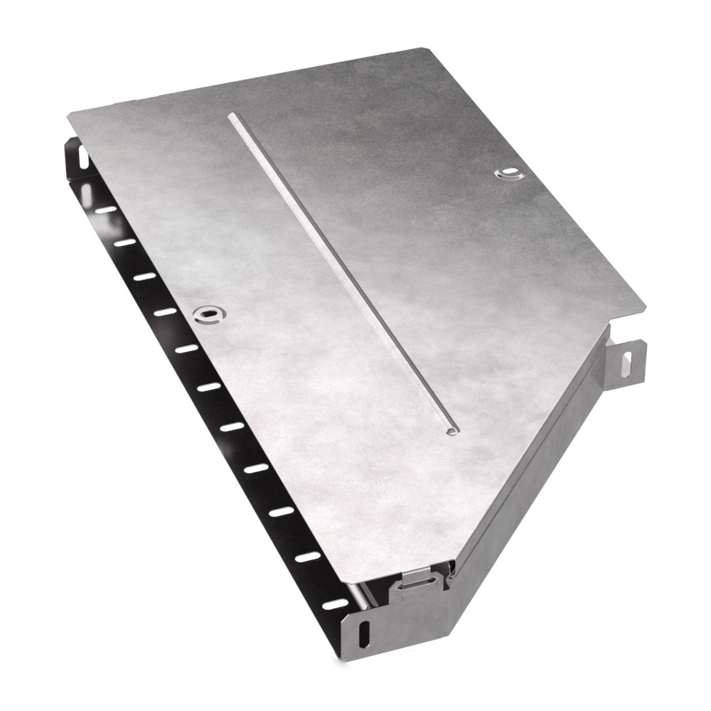 Переходник левый с крышкой Стандарт 600х400х50 (0,8 мм) Промрукав
