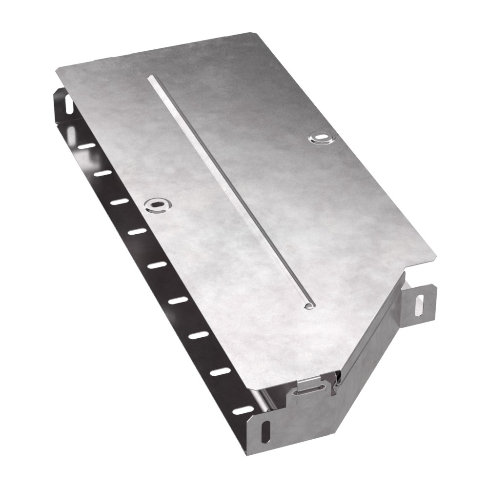 Переходник левый с крышкой Стандарт 500х400х50 (0,8 мм) Промрукав