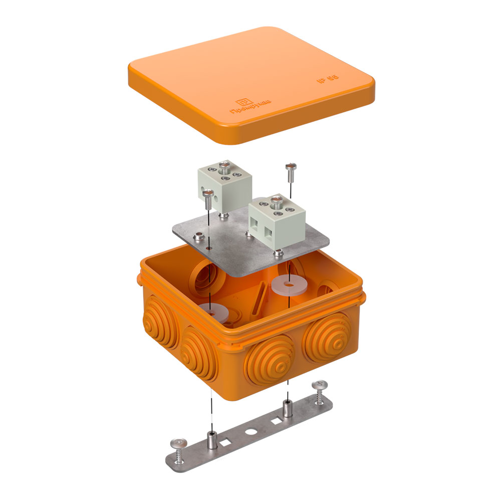 Коробка огнестойкая для о/п 40-0210-FR6.0-4 Е15-Е120 RAL2003 80х80х40 (44 шт/кор) Промрукав