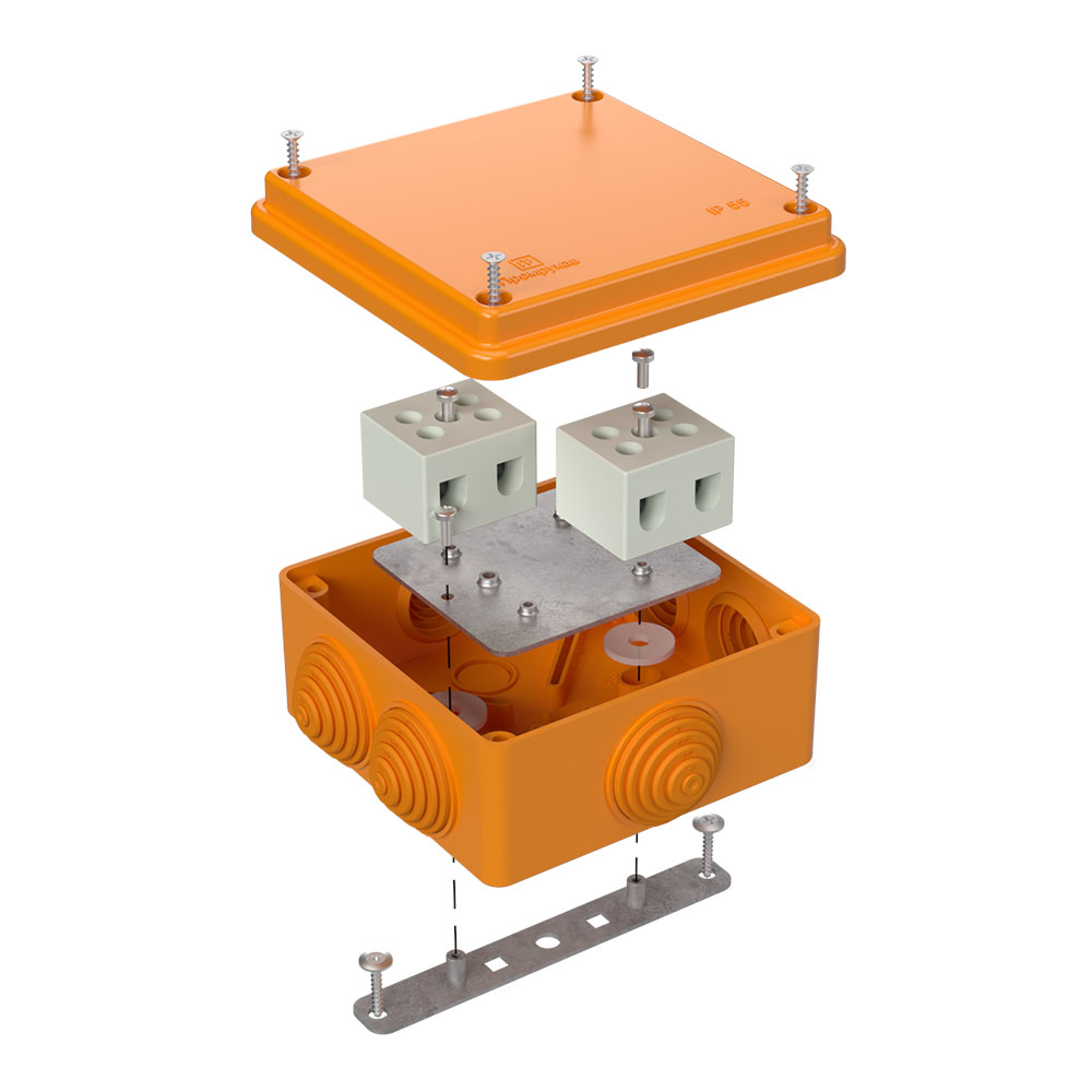 Коробка огнестойкая для о/п 40-0300-FR10.0-4 Е15-Е120 RAL2003 100х100х50 (14 шт/кор) Промрукав