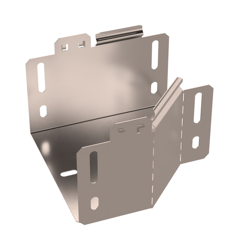 Переходник левый Стандарт INOX (AISI 409) 150х100х100 (0,7 мм) Промрукав