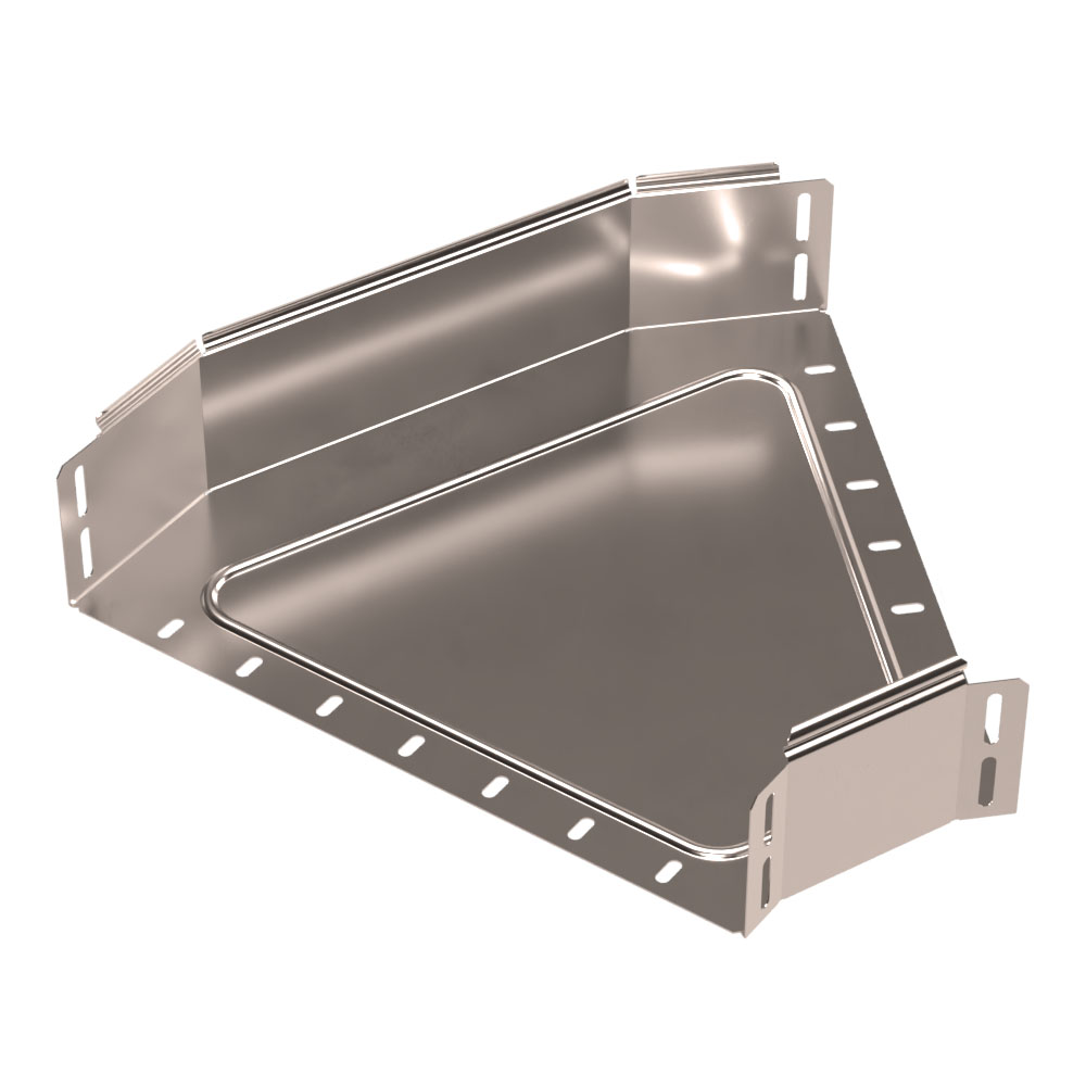 Угол горизонтальный 45 градусов Стандарт INOX (AISI 409) 400х100 (0,8 мм) Промрукав